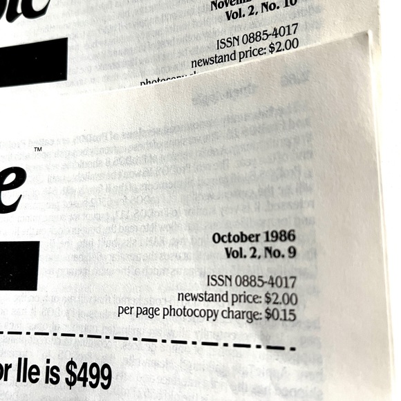 Vintage Open Apple. 3 Issues. Oct Nov Dec 1986. Like New Condition. - Picture 2 of 6